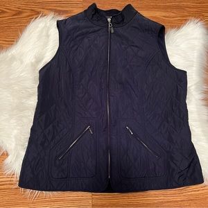 Talbots Quilted Fleece-Lined Vest